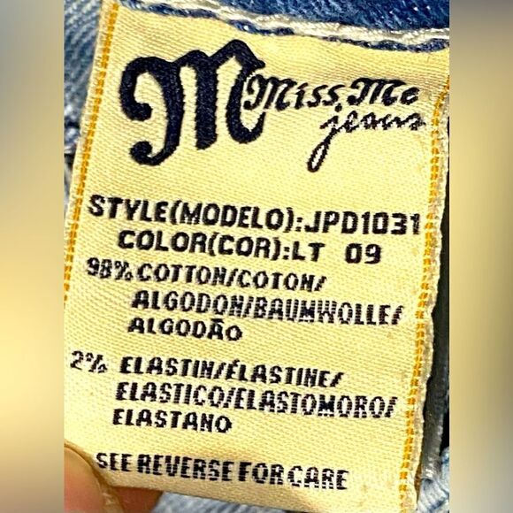 Miss Me Sunny Bootcut Jeans 26x30 Stretch Distressed EUC Embroidered - Picture 9 of 12